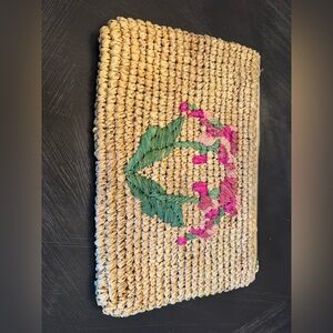 Pamela Munson Wicker Zippered Clutch